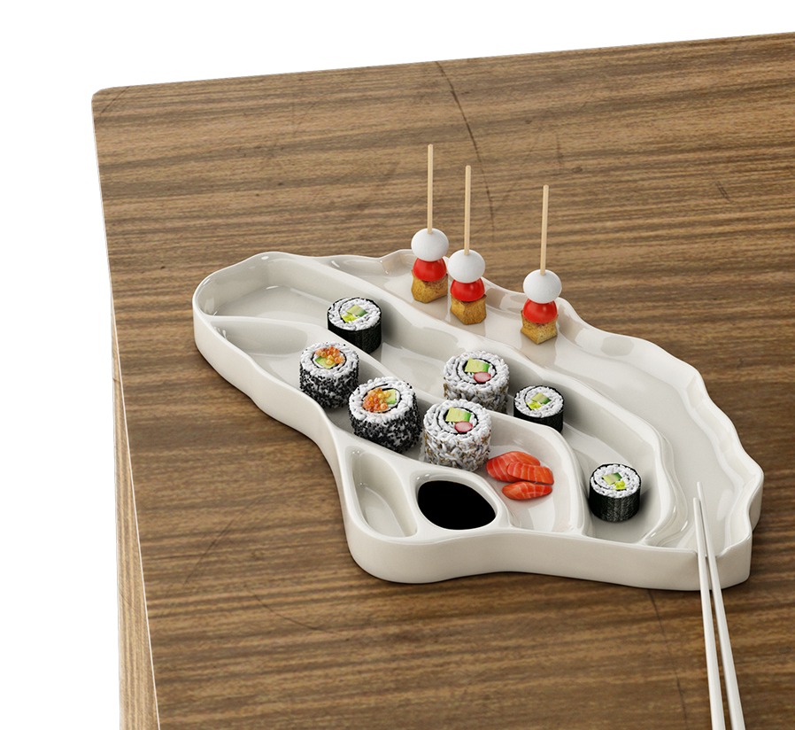 Atlantis tableware. Concept for restaurants