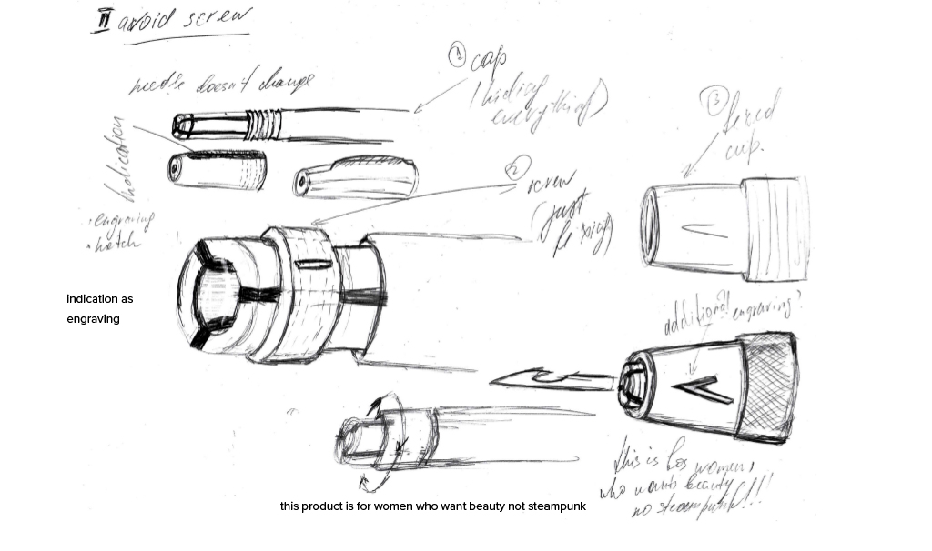 sketching ideas of luneville hook concept
