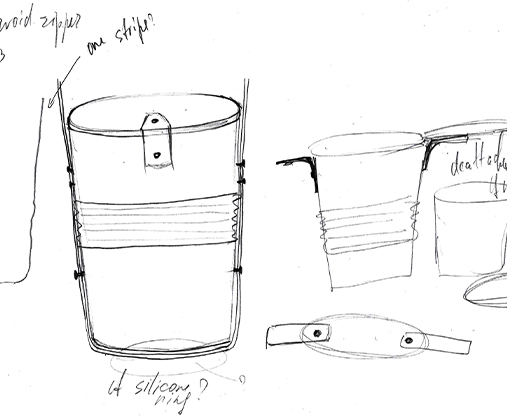 Quarta is a multifunctional cup holder design concept Sketch Visual Research