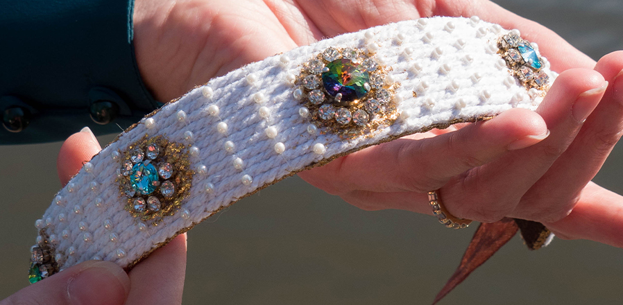 Traditional Russian pearl embroidery