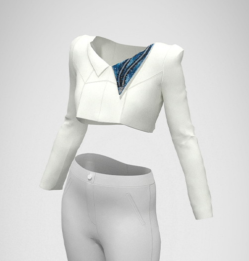 Fashion design, leather jacket concept, digital fashion, clo3d