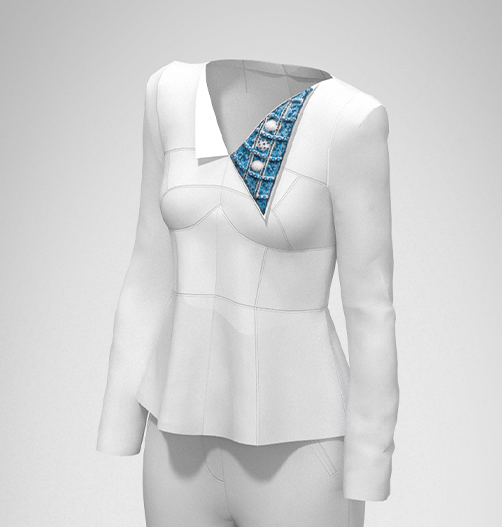 Fashion design, leather jacket concept, digital fashion, clo3d