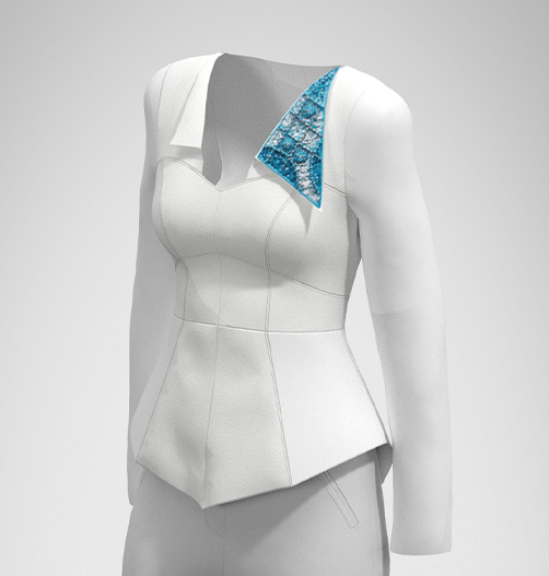 Fashion design, leather jacket concept, digital fashion, clo3d