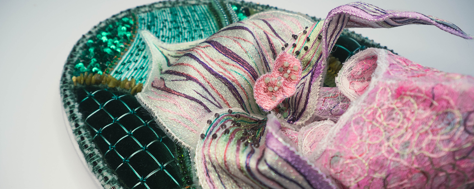 Lady Slipper Pink at Fashion and Embroidery show, Birmingham