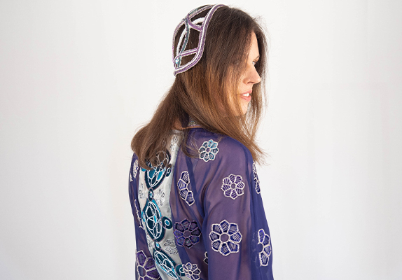 Night Sun garment - design, hand embroidery and sewing by Ksenia Semirova