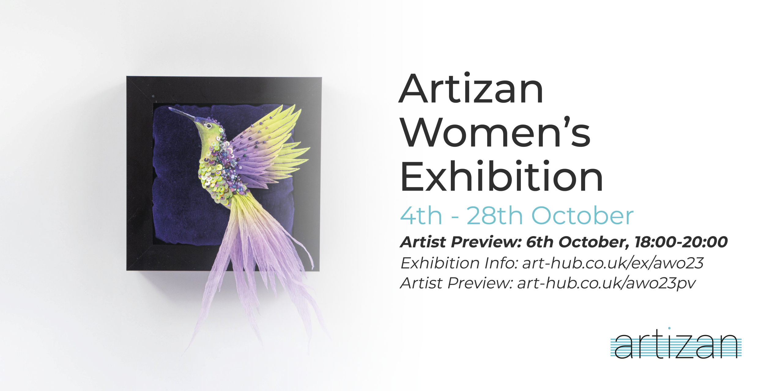 Flying Hummingbird Artwork Selected for Artizan Women’s Exhibition at Artizan Collective Gallery in Torquay