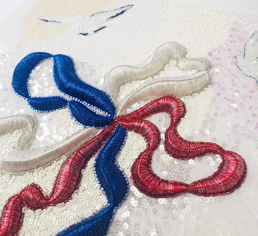 Parisian Couture - contemporary couture hand embroidery wall panel by Ksenia Semirova