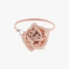 Pink Silk Rose Choker Necklace with Toggle Clasp