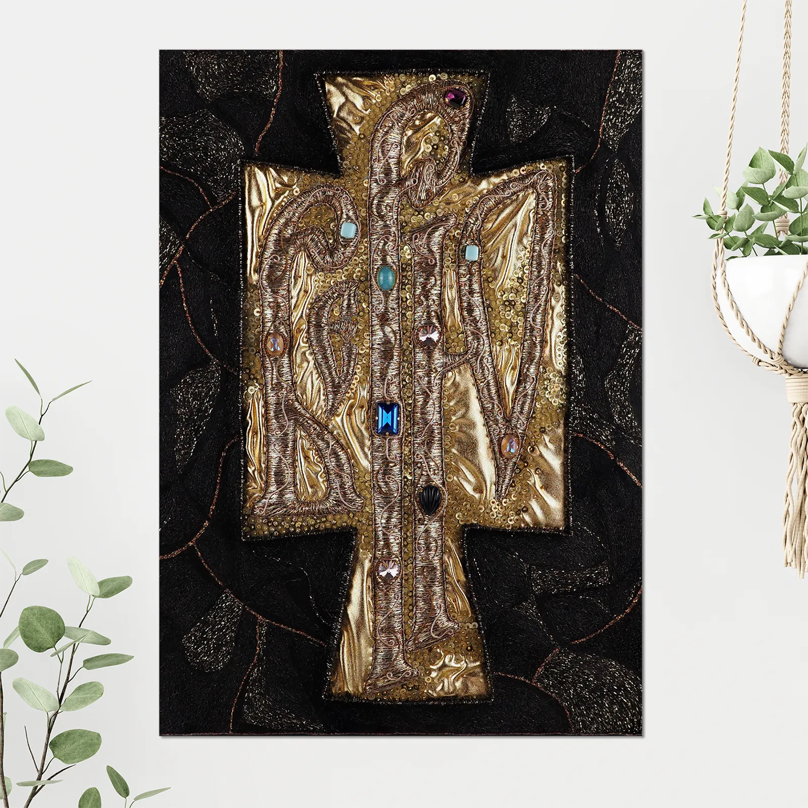 Believe, Contemporary hand embroidery fine art | Wall Art Print A2 | Ksenia Semirova. Embroidery art Believe, Contemporary hand embroidery fine art | Wall Art Print A2