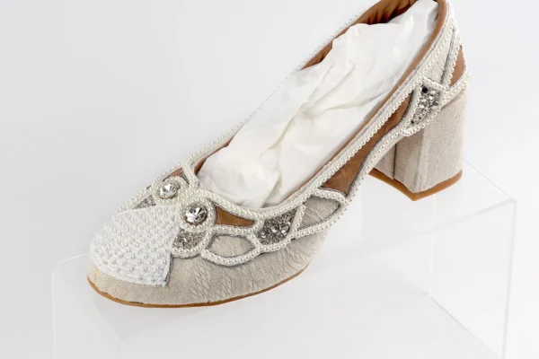 Ksenia Semirova Pearl Shoes Tribute to Russian Pearl Embroidery