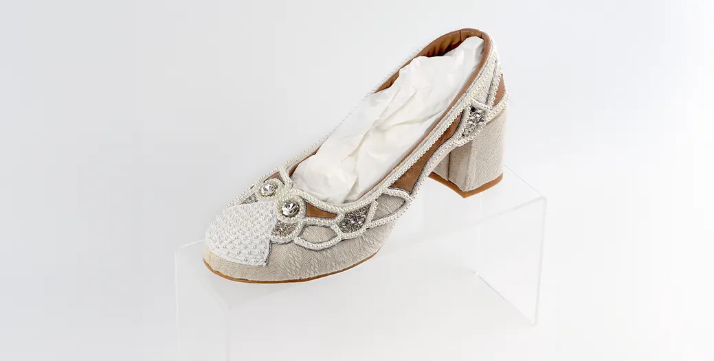 Ksenia Semirova Pearl Shoes Tribute to Russian Pearl Embroidery