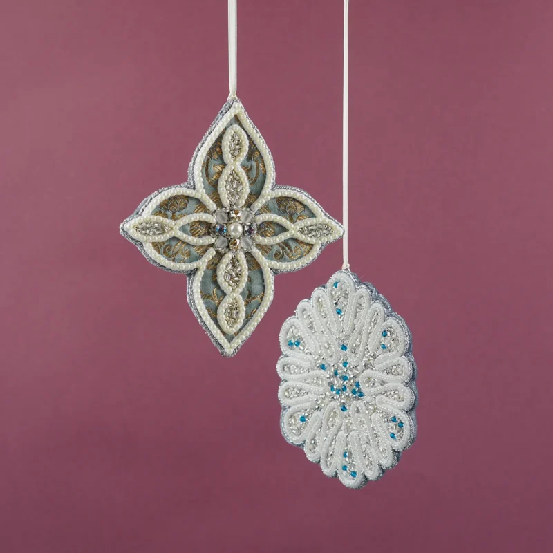 Handcrafted Snowflake Ornament – Jewels of Winter Collection